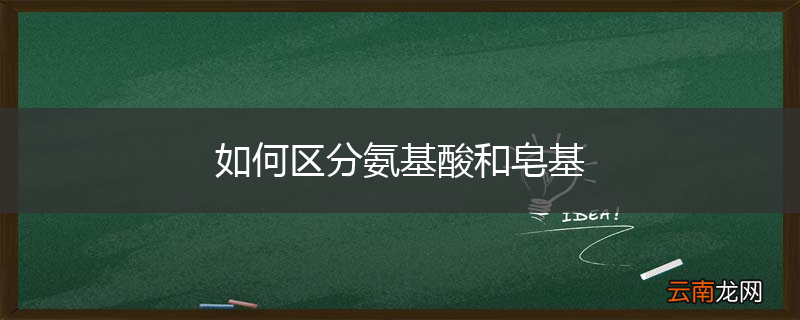 如何区分氨基酸和皂基