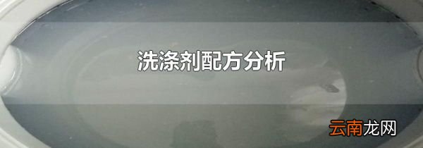 洗涤剂配方分析