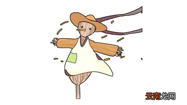 稻草人简笔画怎么画稻草人简笔画画法