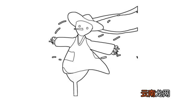 稻草人简笔画怎么画稻草人简笔画画法