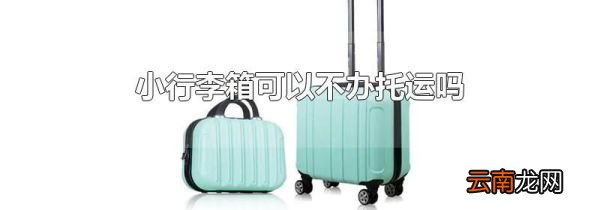 小行李箱可以不办托运吗