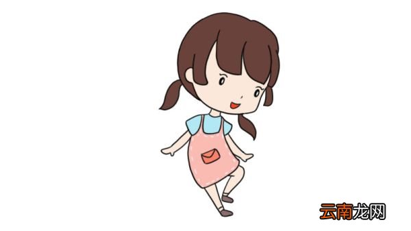 跳舞的女孩简笔画
