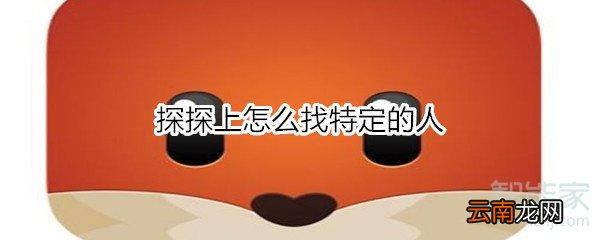 探探上怎么找特定的人