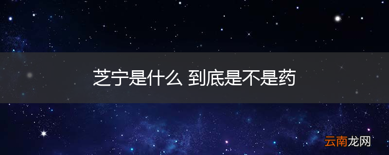 芝宁是什么 到底是不是药