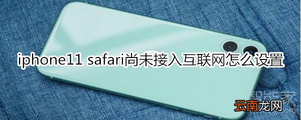 iphone11 safari尚未接入互联网怎么设置
