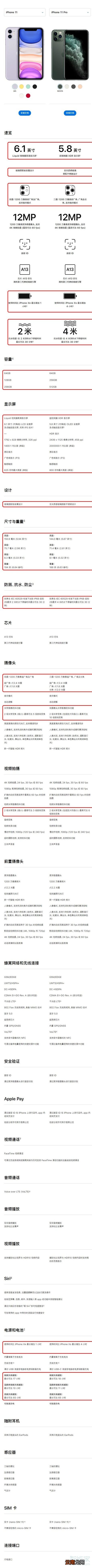 iphone11和iphone11pro的区别