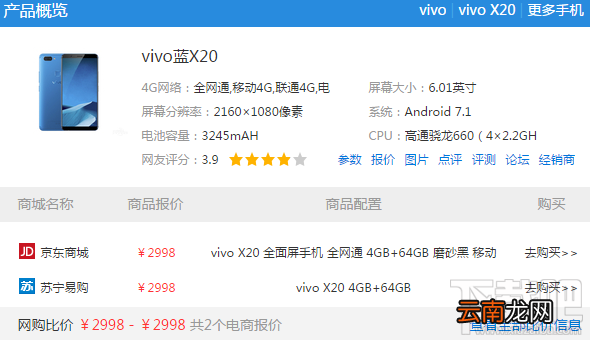vivo X20哪个版本值得购买？vivo X20各版本对比分析
