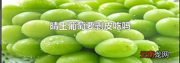晴王葡萄要剥皮吃吗