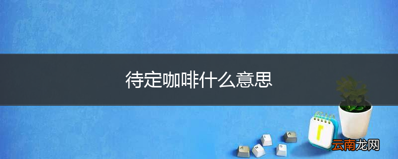 待定咖啡什么意思