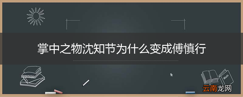 掌中之物沈知节为什么变成傅慎行