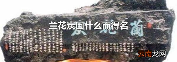 兰花炭因什么而得名