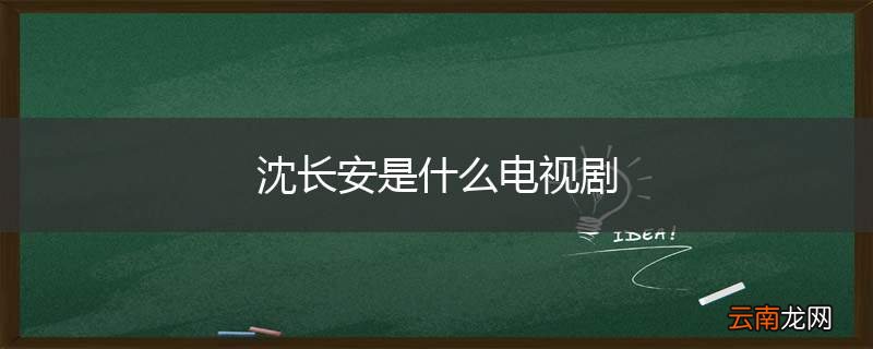 沈长安是什么电视剧