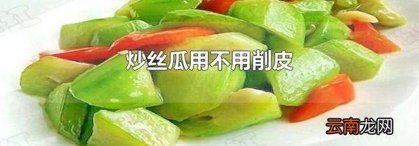 炒丝瓜用不用削皮