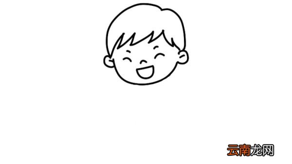 春节小男孩拜年简笔画