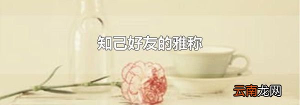 知己好友的雅称
