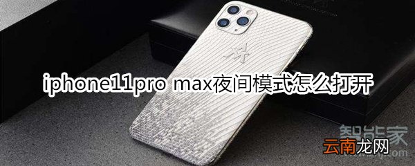 iphone11pro max夜间模式怎么打开