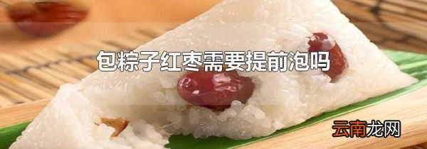 包粽子红枣需要提前泡吗