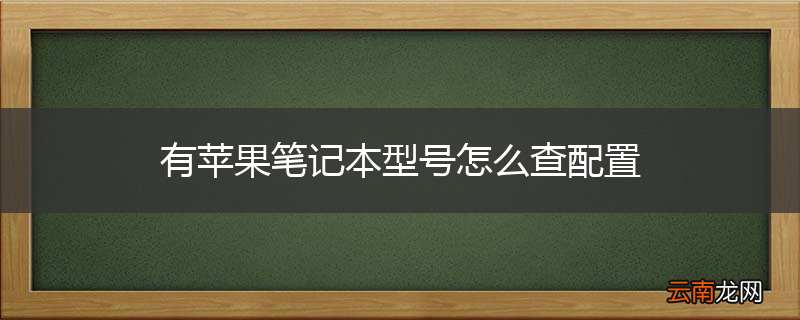 有苹果笔记本型号怎么查配置