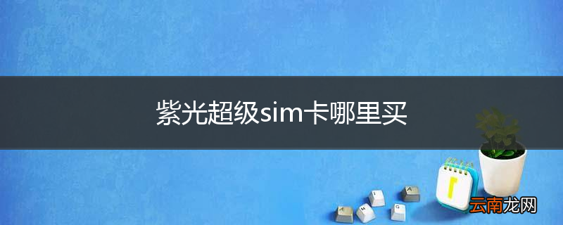 紫光超级sim卡哪里买