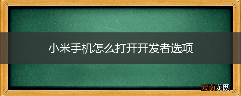 小米手机怎么打开开发者选项