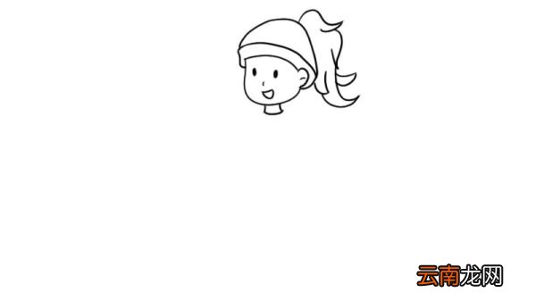 水果女孩简笔画