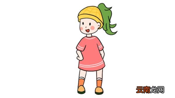 水果女孩简笔画
