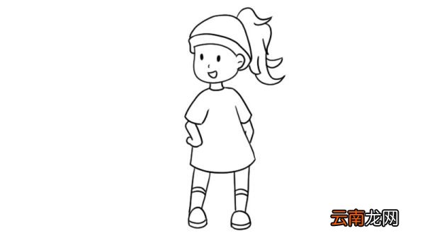 水果女孩简笔画