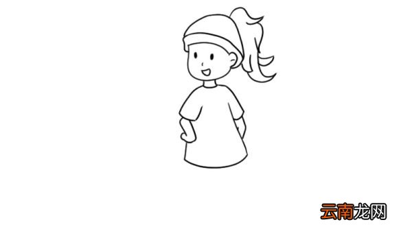 水果女孩简笔画