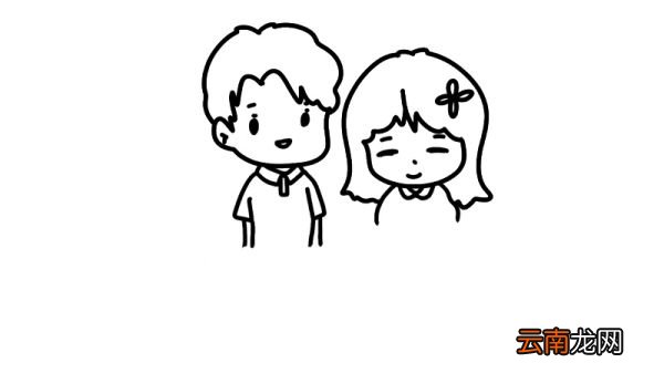 情侣简笔画