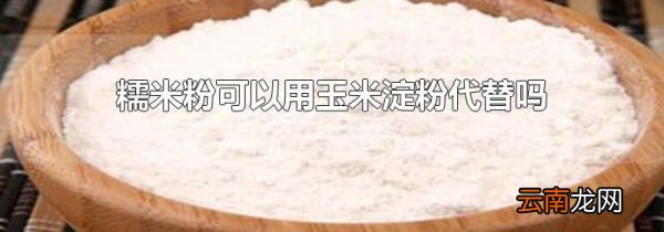 糯米粉可以用玉米淀粉代替吗