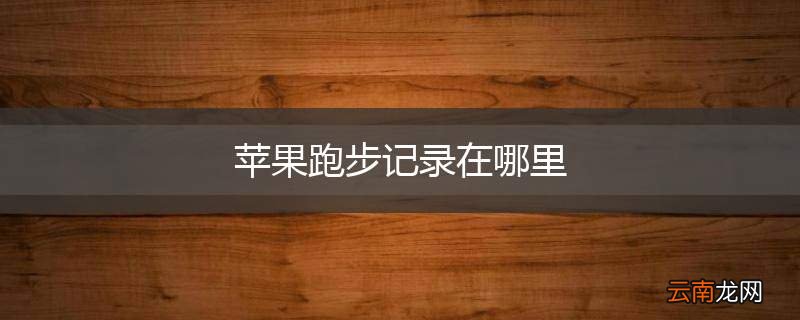 苹果跑步记录在哪里