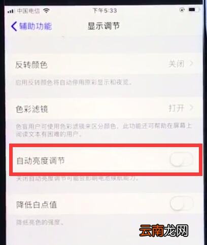 ios12关闭自动亮度调节的操作方法