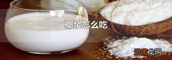 椰浆怎么吃