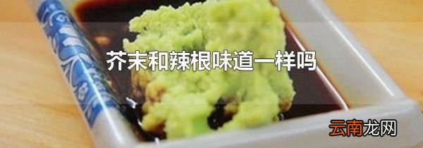 芥末和辣根味道一样吗