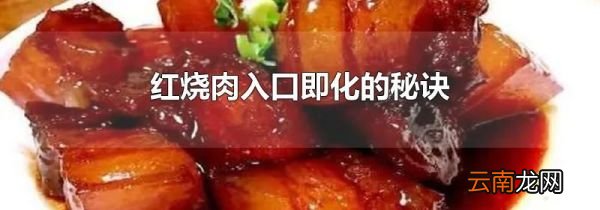 红烧肉入口即化的秘诀