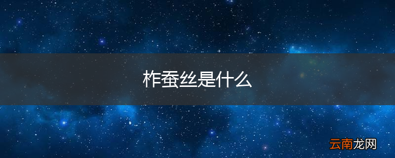 柞蚕丝是什么
