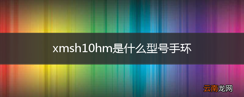 xmsh10hm是什么型号手环