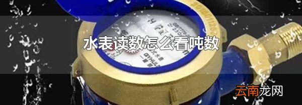 水表读数怎么看吨数