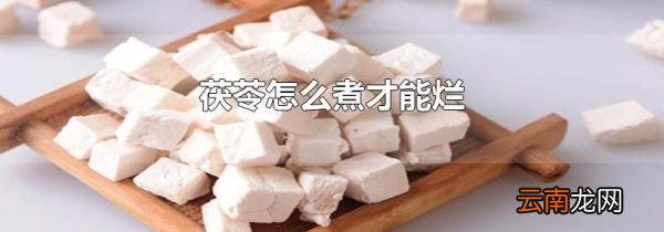 茯苓怎么煮才能烂