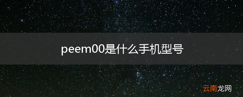 peem00是什么手机型号