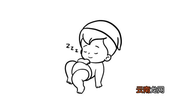 月亮宝宝简笔画