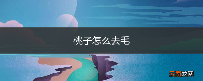 桃子怎么去毛