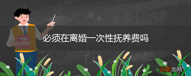 必须在离婚一次性抚养费吗