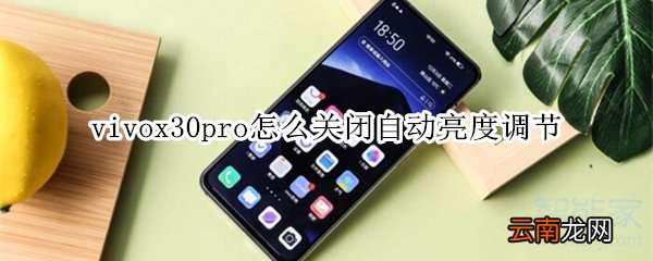 vivox30pro怎么关闭自动亮度调节
