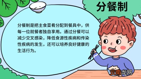 分餐制手抄报 分餐制手抄报怎么画