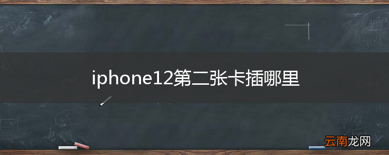 iphone12第二张卡插哪里