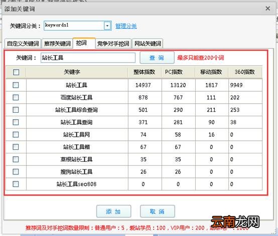 爱站SEO工具包进行关键词后台监控步骤