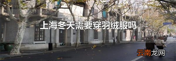 上海冬天需要穿羽绒服吗