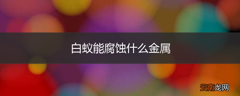 白蚁能腐蚀什么金属