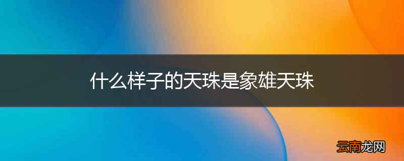 什么样子的天珠是象雄天珠